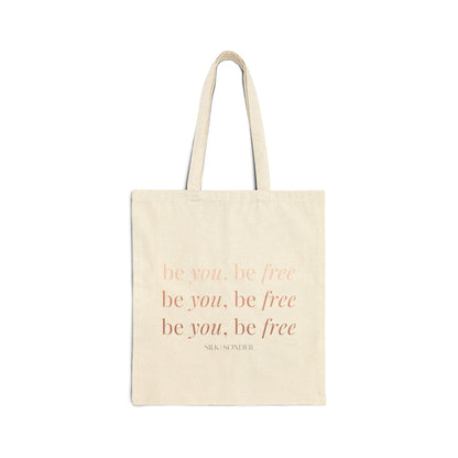 Printify Bags Natural / 15" x 16" Be You, Be Free Blush Tote