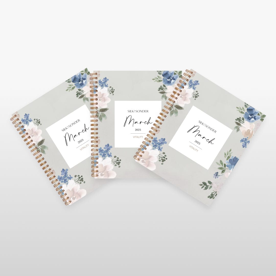 Silk + Sonder Monthly Self-Care Journals  : 3-Pack