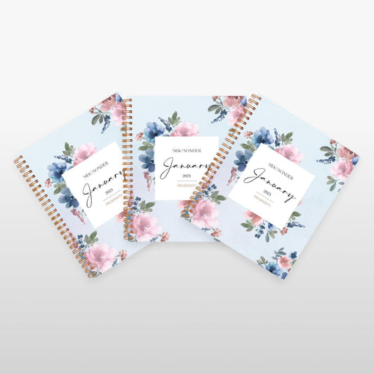 Silk + Sonder Monthly Self-Care Journals  : 3-Pack