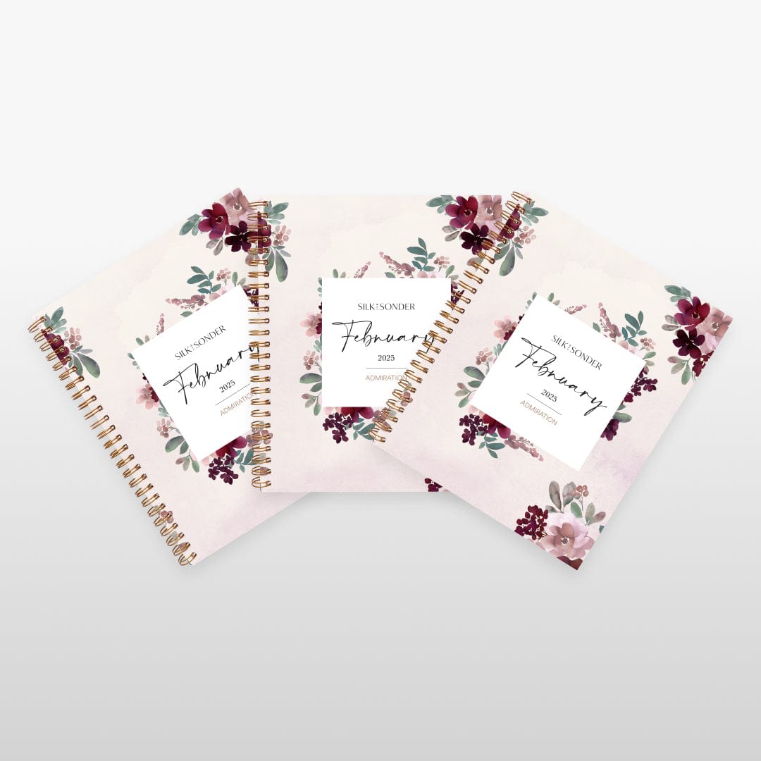 Silk + Sonder Monthly Self-Care Journals  : 3-Pack