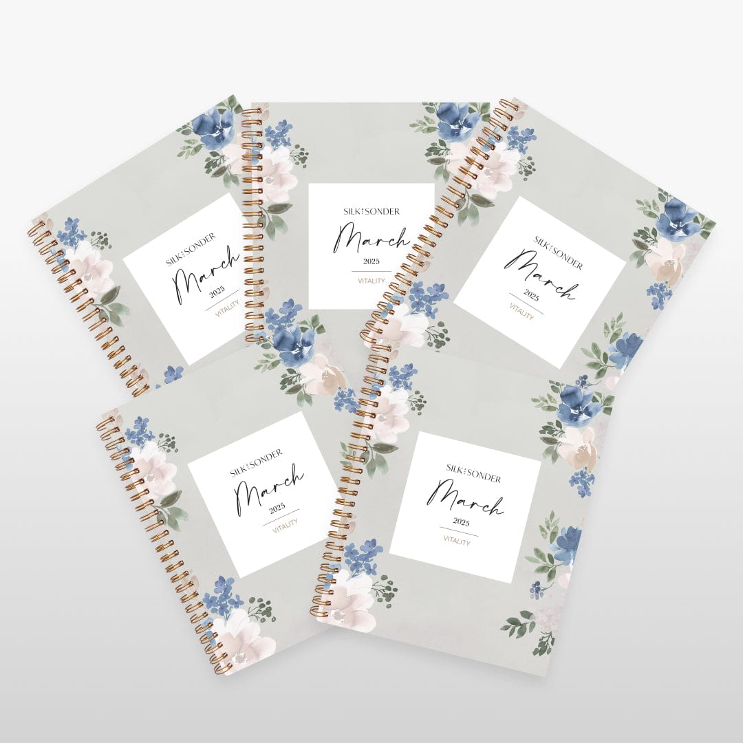 Silk + Sonder Monthly Self-Care Journals  : 5-Pack