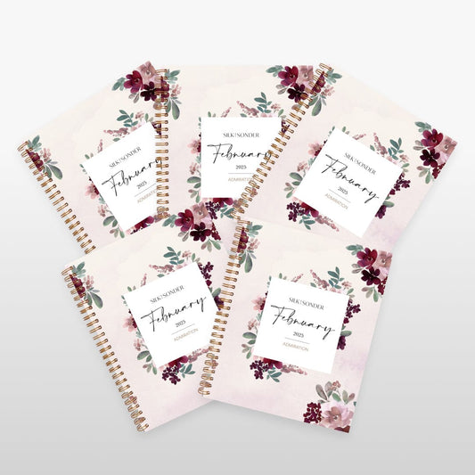 Silk + Sonder Monthly Self-Care Journals  : 5-Pack